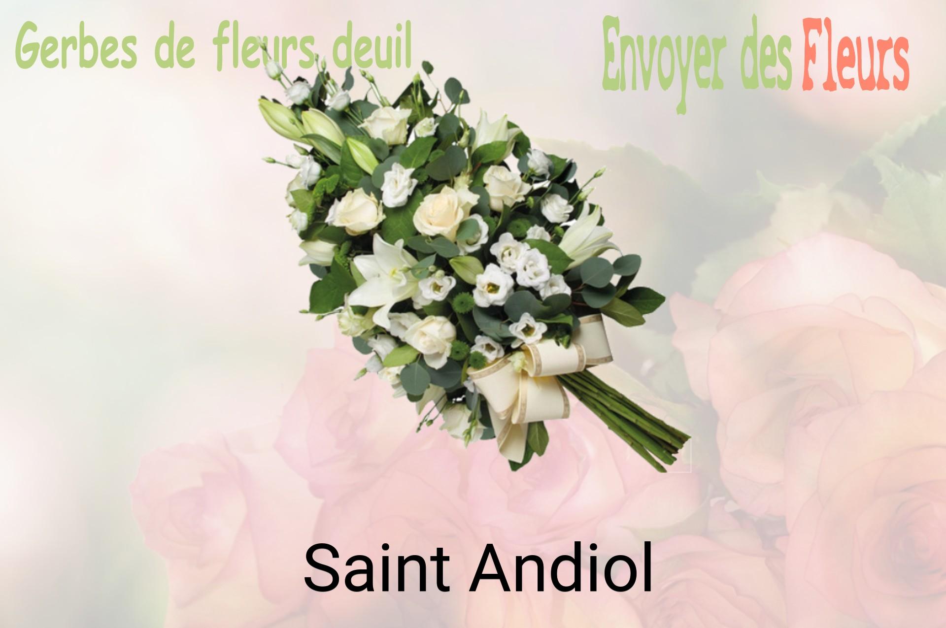 Gerbe de fleurs de deuil livrée à Saint-Andiol